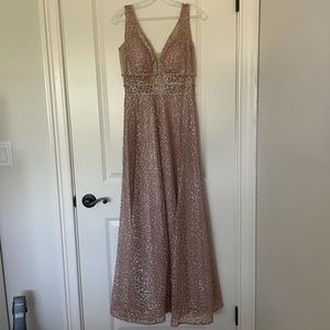 Beautiful blush evening dress size 2
